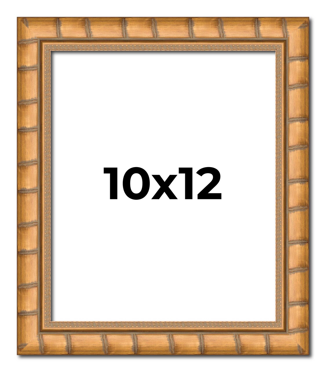 10x12 Modern Bamboo Picture Frame with UV-Resistant Acrylic & Acid Free Backing, Available in 5 Finishes - Gold, Silver, Brown, Black, and Natural